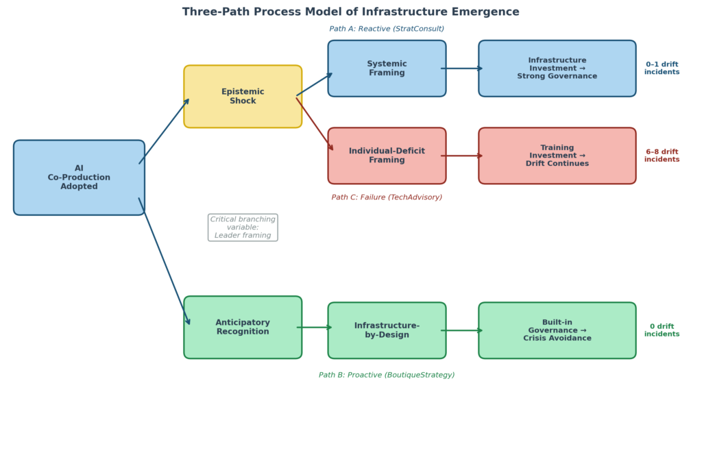 Epistemic Governance as Infrastructural Practice. Resolving the Structure-Agency Impasse in AI-Augmented Knowledge Work