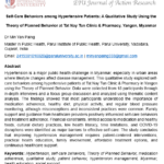 Self-Care Behaviors among Hypertensive Patients : A Qualitative Study Using the Theory of Planned Behavior at Tat Nay Tun Clinic & Pharmacy, Yangon, Myanmar