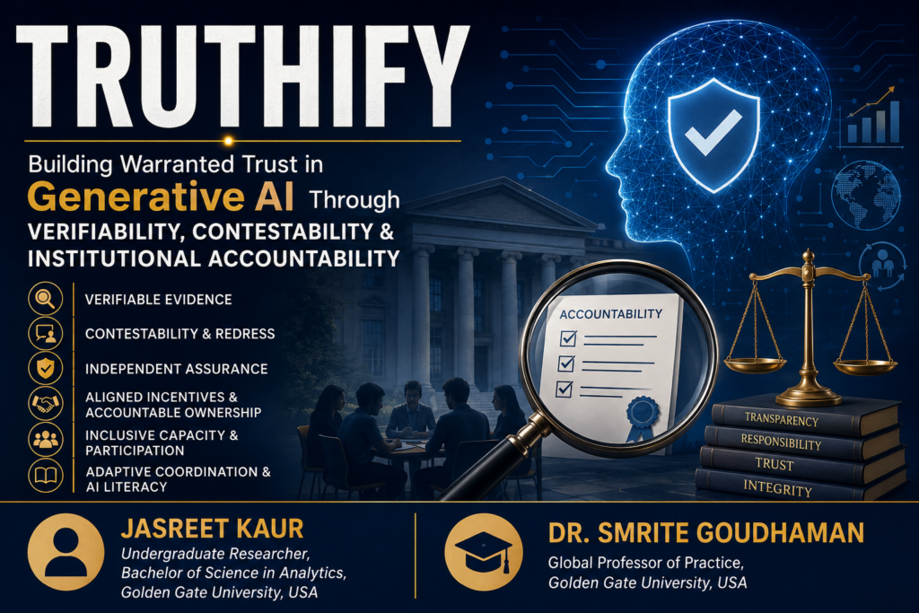 TRUTHIFY: Building Warranted Trust in Generative AI Through Verifiability, Contestability and Institutional Accountability